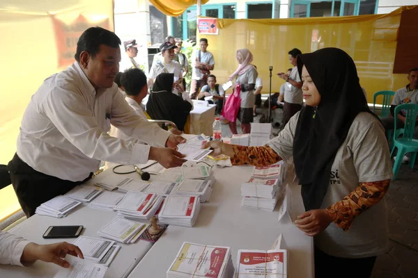 Batang Java Central Indonesia Marzo 2019 Los Votantes Las Elecciones —  Fotos de Stock