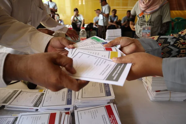 Batang Giava Centrale Indonesia Marzo 2019 Gli Elettori Alle Elezioni — Foto Stock