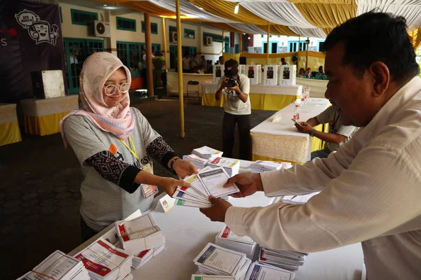 Batumi Central Java Indonesia Marzec 2019 Wyborcy Wyborach Parlamentarnych Którzy — Zdjęcie stockowe