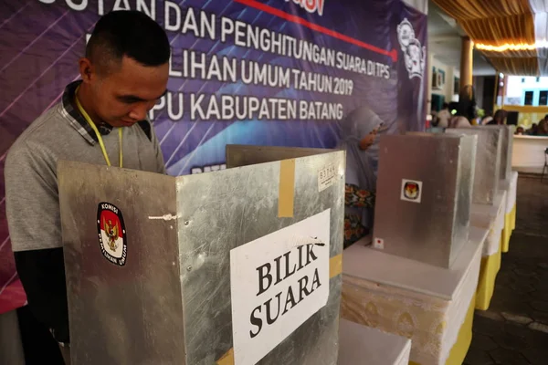 Batumi Central Java Indonesia Marzec 2019 Wyborcy Wyborach Parlamentarnych Którzy — Zdjęcie stockowe
