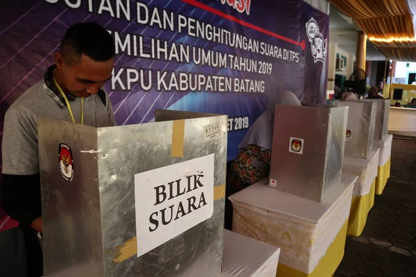 Batang Java Central Indonésia Março 2019 Eleitores Eleições Gerais Que — Fotografia de Stock