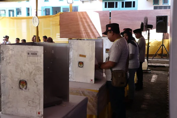 Batang Java Central Indonesia Marzo 2019 Los Votantes Las Elecciones — Foto de Stock