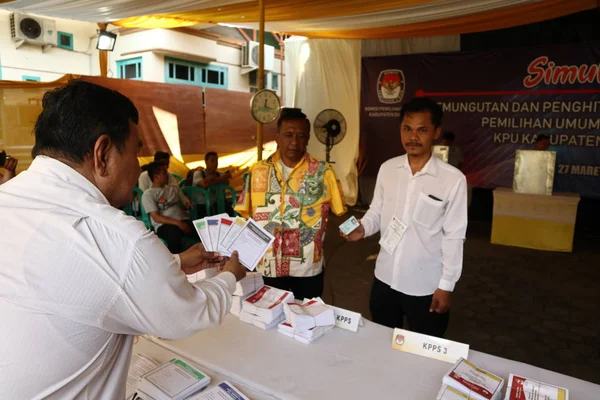 Batang Centraal Java Indonesië Maart 2019 Kiezers Algemene Verkiezingen Met — Stockfoto