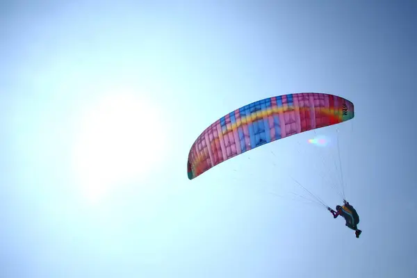 Paragliding Sportovci Když Soutěží Národním Šampionátu Batang Central Java Indonésie — Stock fotografie