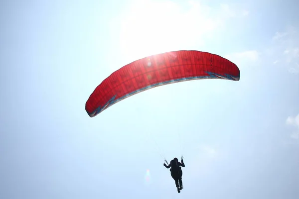 Paragliding Athletes While Competing National Championship Batang Central Java Indonesia — Stock Photo, Image