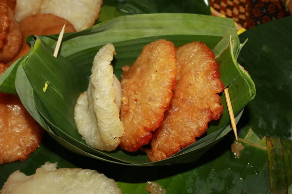 Close up view of various flavored of 'kue cucur gula merah' — Stock Photo, Image