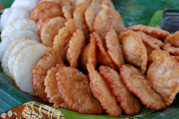 Close up view of various flavored of 'kue cucur gula merah' — 图库照片