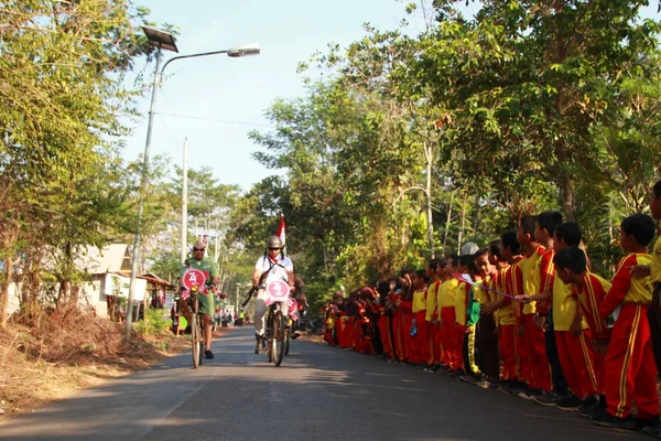 Batang Orta Java Endonezya Ağustos 2019 Bisiklet Yürüyüşü Endonezya Cumhuriyeti — Stok fotoğraf