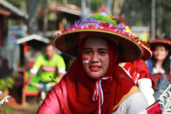 Batang Giava Centrale Indonesia Agosto 2019 Bike Parade Commemora Giorno — Foto Stock