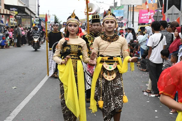 Parade Costumée Unique Dans Les Rues Halloween Party Batang Indonésie — Photo