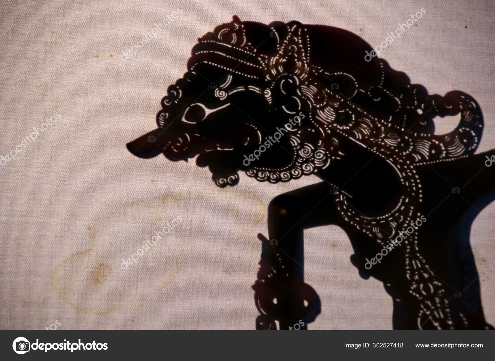 Wayang Kulit Or Shadow Puppets Typical Of Java Indonesia