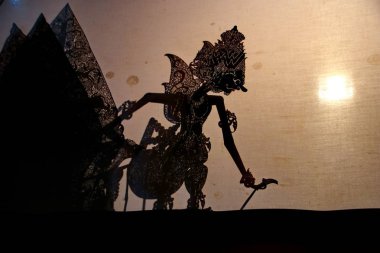  Wayang kulit veya gölge kuklaları Java, Endonezya tipik