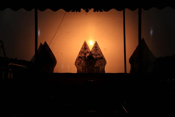 Wayang kulit або тінь маріонетки типовий Java, Індонезії — стокове фото