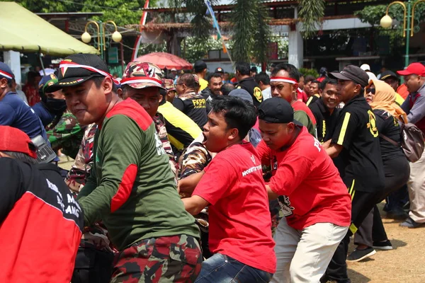 Batang Indonesia Septiembre 2019 Tug War Tarik Tambang Competencia Tradicional —  Fotos de Stock