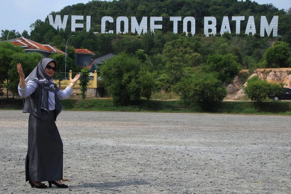 Selamat Datang Batam Pulau Batam Indonesia Agustus 2019 Sambutan Besar — Stok Foto