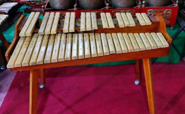  Kolintang veya kulintang yatay olarak yerleştirilen küçük gonglar satır oluşan bir müzik aletidir.