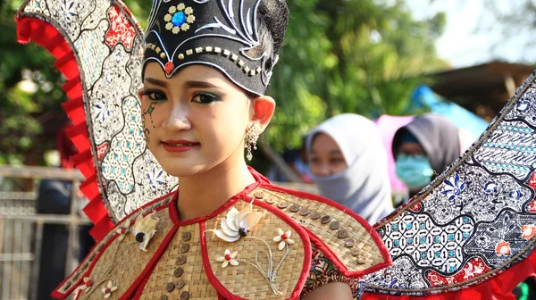 Pekalongan Indonesia Ottobre 2019 Bellissime Donne Bellissimi Uomini Partecipano Indossando — Foto Stock