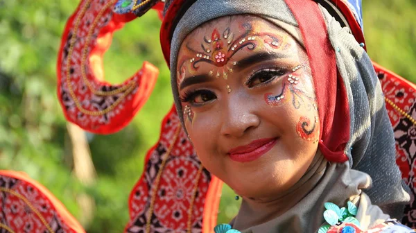 Pekalongan Indonésie Octobre 2019 Belles Femmes Beaux Hommes Participent Portant — Photo