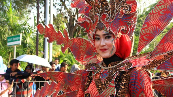 Pekalongan Indonesia Octubre 2019 Mujeres Hermosas Hombres Guapos Participan Usando — Foto de Stock