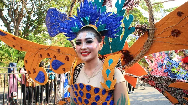 Pekalongan Endonezya Ekim 2019 Güzel Kadınlar Yakışıklı Erkekler Pekalongan Batik — Stok fotoğraf
