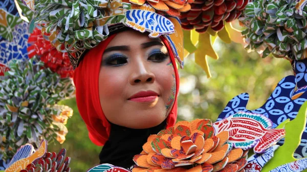 Pekalongan Endonezya Ekim 2019 Güzel Kadınlar Yakışıklı Erkekler Pekalongan Batik — Stok fotoğraf