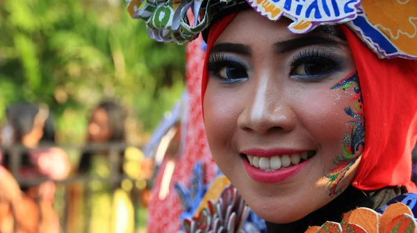 Pekalongan Indonésia Outubro 2019 Mulheres Bonitas Homens Bonitos Participam Vestindo — Fotografia de Stock