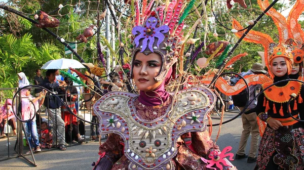 Pekalongan Indonesia Жовтня 2019 Красиві Жінки Вродливі Чоловіки Беруть Участь — стокове фото