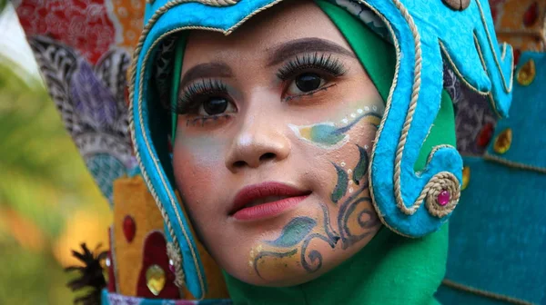 Pekalongan Indonesia Octubre 2019 Mujeres Hermosas Hombres Guapos Participan Usando — Foto de Stock