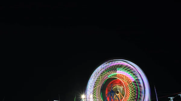 Background Color Slow Speed Smudge Tools Long Shutter Ferris Wheel — Stock Photo, Image