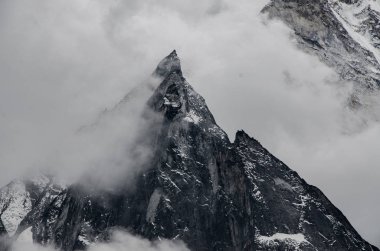 Nepal Everset için Trek dan Ama Dablam güzel görünümü. Himalayalar. 