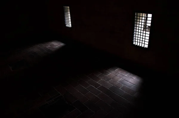 Floor and windows of Gas Chamber in Dachau — Stock Photo, Image