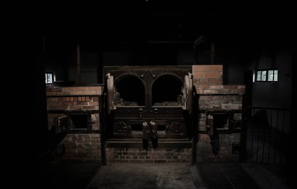 Fornos de crematório Dachau no edifício principal — Fotografia de Stock