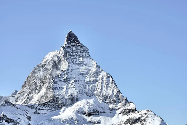 Spojrzenie na Matterhorn East Face z Zermatt — Zdjęcie stockowe