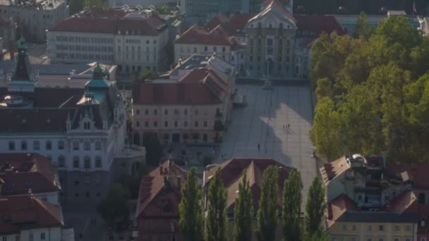 Ljubljana Nın Merkezindeki Ünlü Meşhur Park Zvezda Slovenya Nın Planda — Stok video