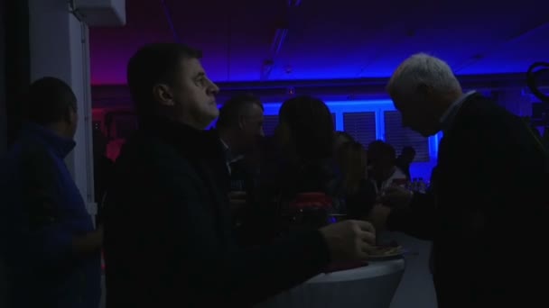 Zalec Eslovenia Diciembre 2017 Las Personas Que Han Venido Evento — Vídeo de stock