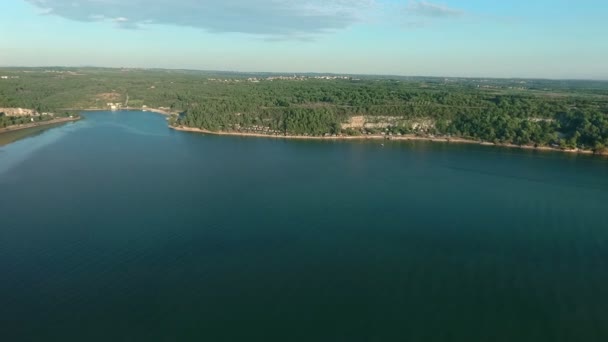 Prachtige Brede Zee Bossen Het Binnenland — Stockvideo