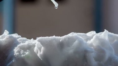 Küçük kabarcıklar yüzeye düşüyor ve iki tanesi patladı.