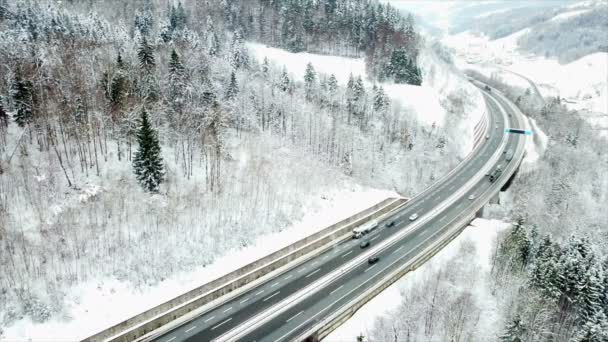 Nous Pouvons Voir Une Belle Nature Blanche Une Autoroute Beaucoup — Video