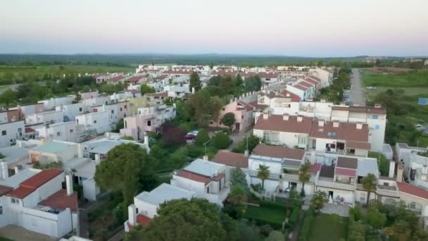 Summer Village Bungalows Aerial Shot — Stock Video