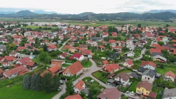 Eine Wunderschöne Landschaft Mitten Slowenien Die Landschaft Ist Wunderschön Und — Stockvideo