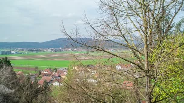 Eine Wunderschöne Landschaft Und Tal Wird Langsam Warm — Stockvideo