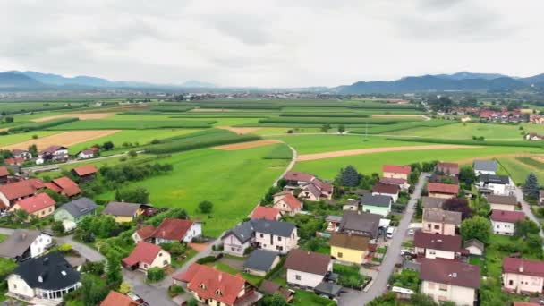 Slovénie Est Pays Magnifique Beau Paysage Verdoyant Vallées Plaines Champs — Video