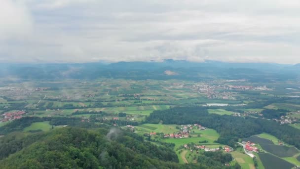 Hom Zalec Slowenien Avgust 2018 Eine Wunderschöne Und Atemberaubende Landschaft — Stockvideo