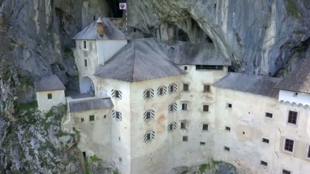 Séculos Castelo Velho Que Construído Dentro Uma Boca Caverna Centro — Vídeo de Stock