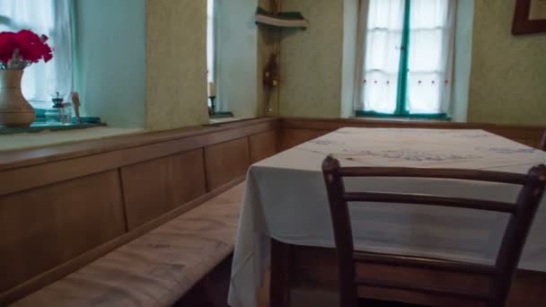 Klasik Bir Oturma Odası Orada Eski Moda Mobilyalar Var — Stok video