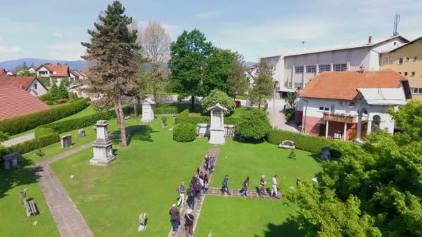 Zalec Celje Slovénie Mai 2017 Les Visiteurs Promènent Autour Vieille — Video