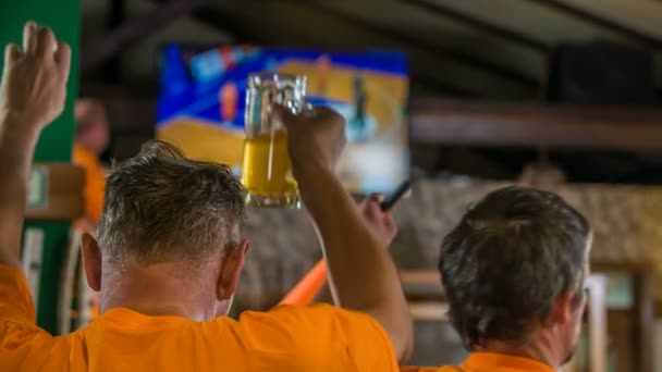 Domzale Eslovenia Julio 2018 Los Fans Están Pie Frente Una — Vídeo de stock