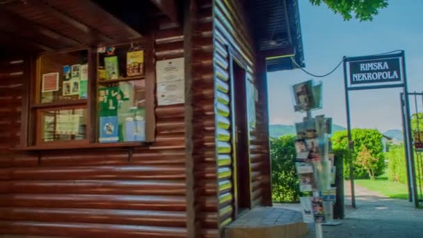 Zalec Celje Σλοβενια Μαιοσ 2017 Υπάρχει Ένα Μικρό Ξύλινο Σπίτι — Αρχείο Βίντεο