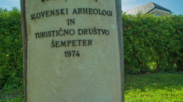 Zalec Celje Slovenië Mei 2017 Dit Monument Gewijd Aan Een — Stockvideo