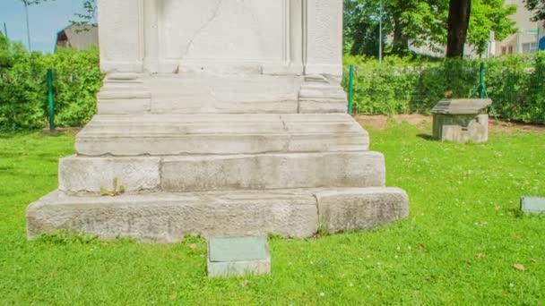 Zalec Celje Eslovenia Mayo 2017 Hay Una Bonita Estatua Museo — Vídeos de Stock